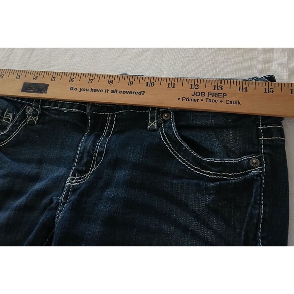 Rue 21 Women's Low Rise Skinny Denim Dark Blue Jeans 5/6 Short - Picture 7 of 8